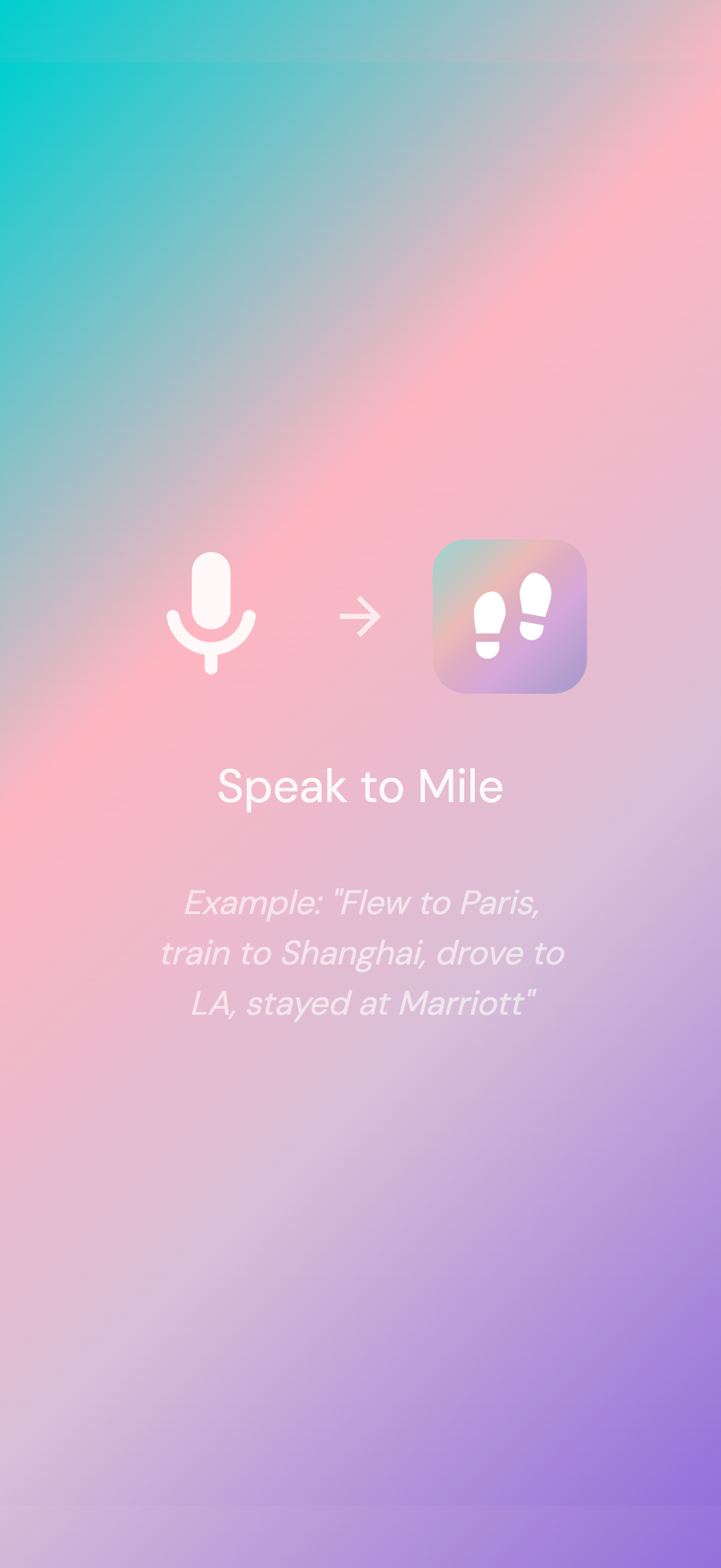 Mile voice input feature
