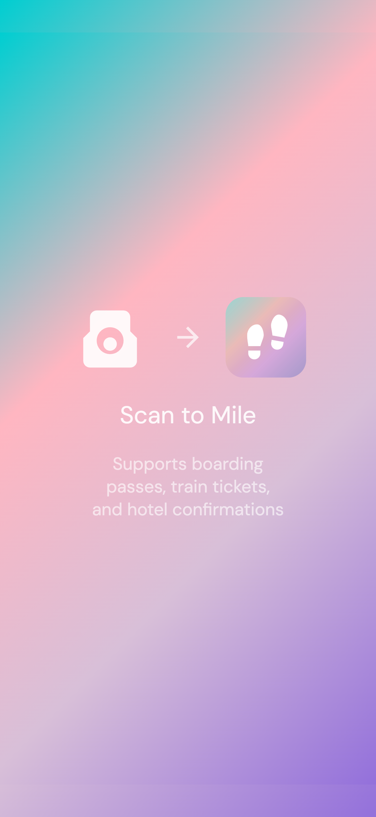 Mile scan ticket feature